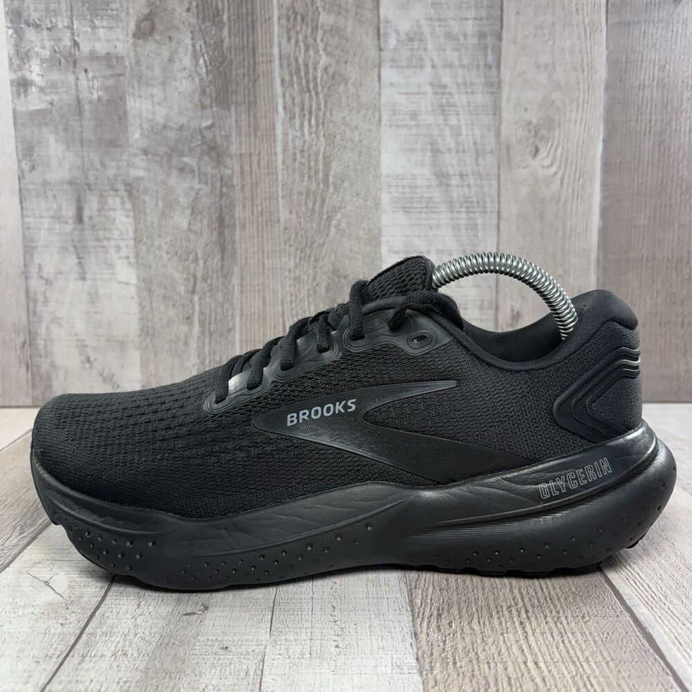 Brooks Glycerin 21 Men's 9.5 Running Shoes Athletic Sneakers DNA Triple Black - Picture 6 of 13